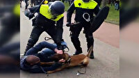 Hollanda polisinden protestoculara sert müdahale